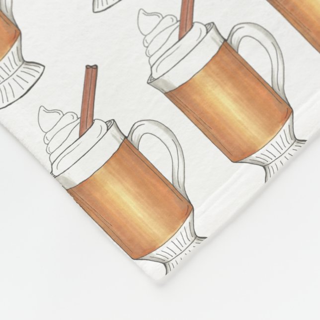 Couverture Polaire Rum à beurre chaud Vacances Noël Boisson (Coin)