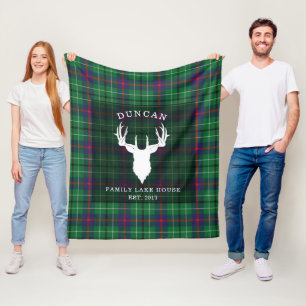 Couverture Polaire Russe Plaid Clan Duncan Family Lake House Tartan