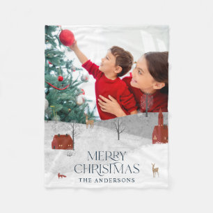 Couverture Polaire Russe traditionnel 1 photo hiver Joyeux Noël