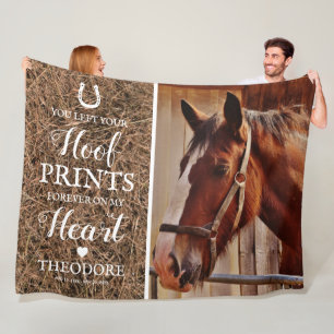 Couverture Polaire Rustic Horse Memorial - Perte d'animal de compagni