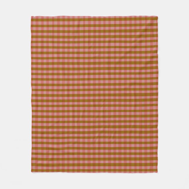 Couverture Polaire Rustique Automne Plaid Motif géométrique  (Devant)
