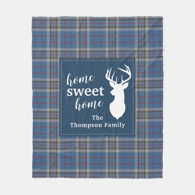 Couverture Polaire Rustique Plaid Tartan Thompson Personnalisé (Devant)