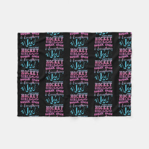 Couverture Polaire S ugar Spice Et Tout Ce Que J'Ai Fait Hockey Girl