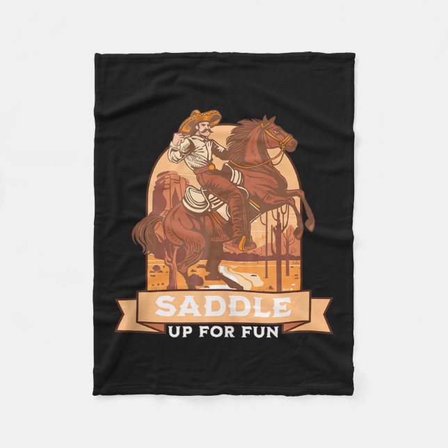 Couverture Polaire Saddup Pour Fun Cowboy Western Riding Humour Tank (Devant)