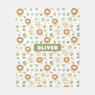 Couverture Polaire Safari Animaux Jungle Salle Décor Nursery Cute