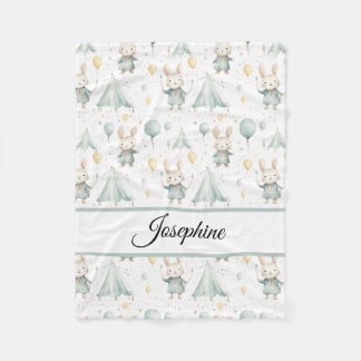 Couverture Polaire Sage Bunny Dreams Baby Personnalisé