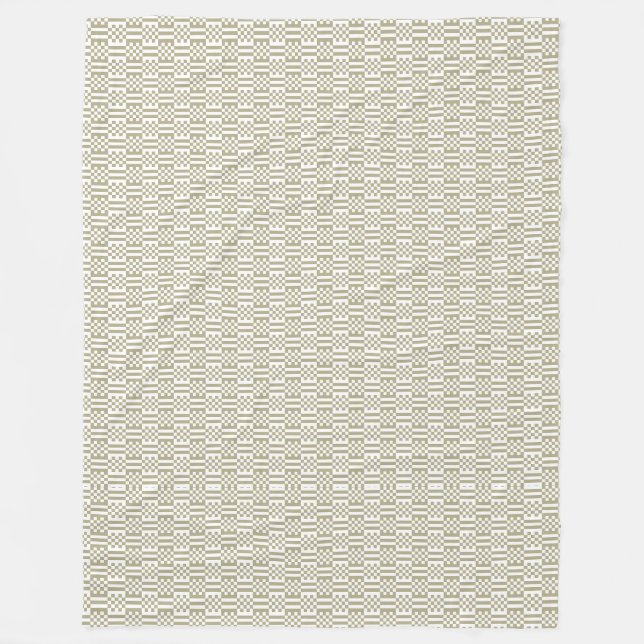 Couverture Polaire Sage Green Geometric Pattern Fleece Blanket (Devant)