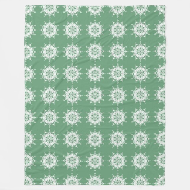 Couverture Polaire Sage Mandala (Devant)