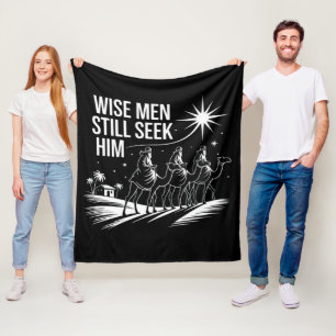 Couverture Polaire Sages cherchent encore Lui Noël chrétien Jésus
