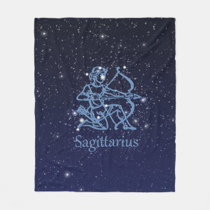 Couverture Polaire Sagittarius Constellation & Zodiac Signe avec étoi