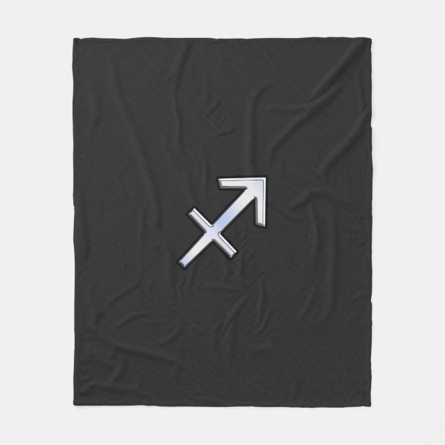 Couverture Polaire Sagittarius moderne Zodiac Sign on Snake Skin (Devant)