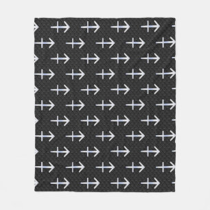 Couverture Polaire Sagittarius moderne Zodiac Sign on Snake Skin