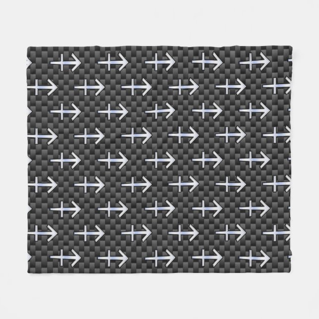 Couverture Polaire Sagittarius SIGNE Zodiaque Style fibre de carbone (Devant (Horizontal))