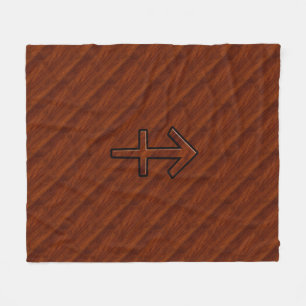 Couverture Polaire Sagittarius Zodiac élégant Connexion Mahogany Déco