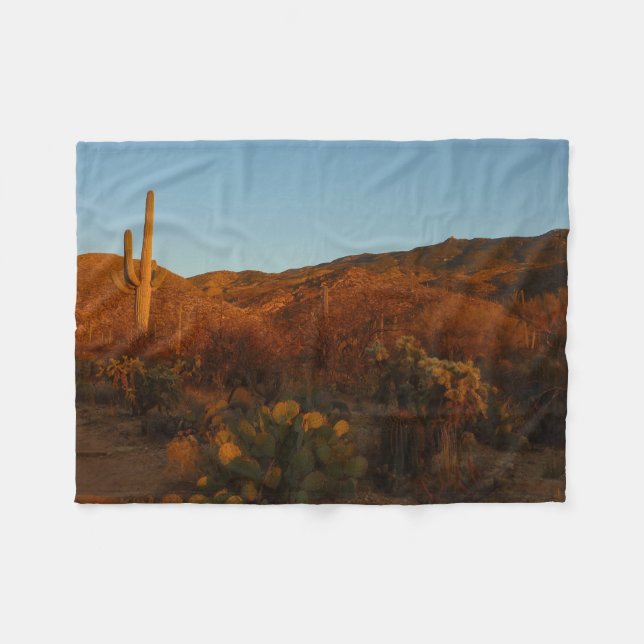 Couverture Polaire Saguaro Sunset I Arizona Désert Paysage (Devant (Horizontal))