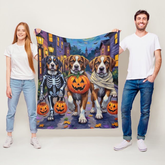 Couverture Polaire Saint Bernard Dogs in Halloween Costumes (En situation)