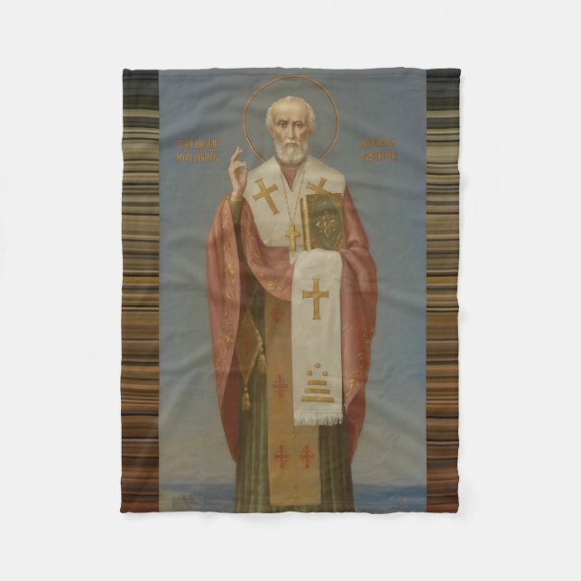 Couverture Polaire Saint-Nicolas d'évêque de Myra (Devant)
