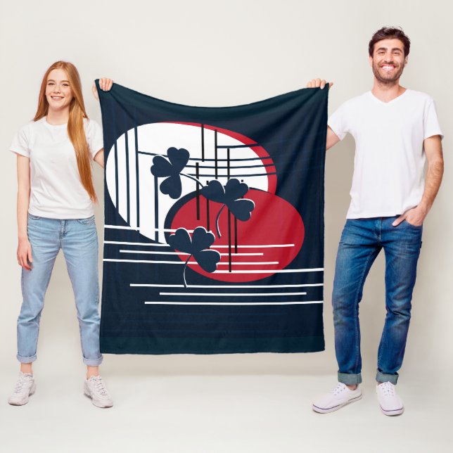 Couverture Polaire Saint Patrick, abstraction (En situation)