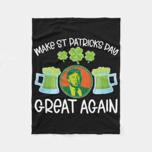 Couverture Polaire Saint Patrick's Day Drôle Graphique Irlandais Amér