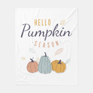 Couverture Polaire Saison Citrouille Hello
