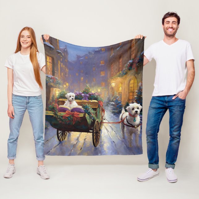 Couverture Polaire Saison de Noël maltaise (En situation)