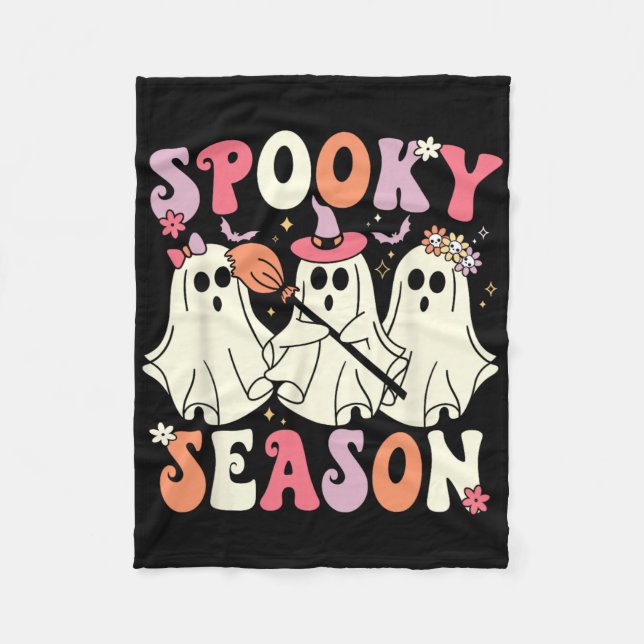 Couverture Polaire Saison éffrayante Halloween Ghost Costume Rétro Su (Devant)