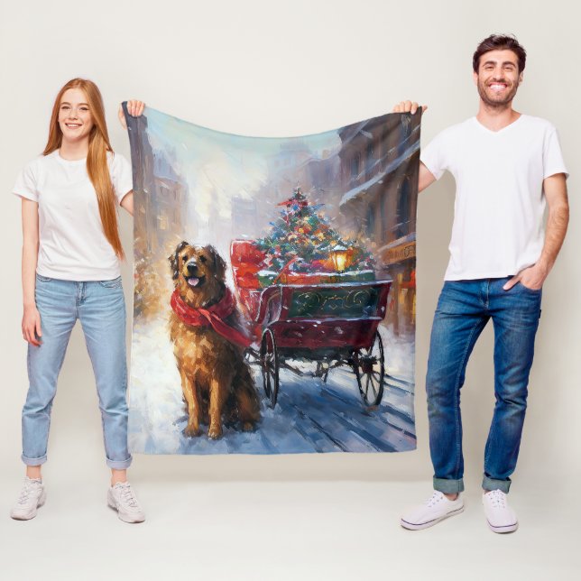 Couverture Polaire Saison festive de Noël de Setter en Irlande (En situation)