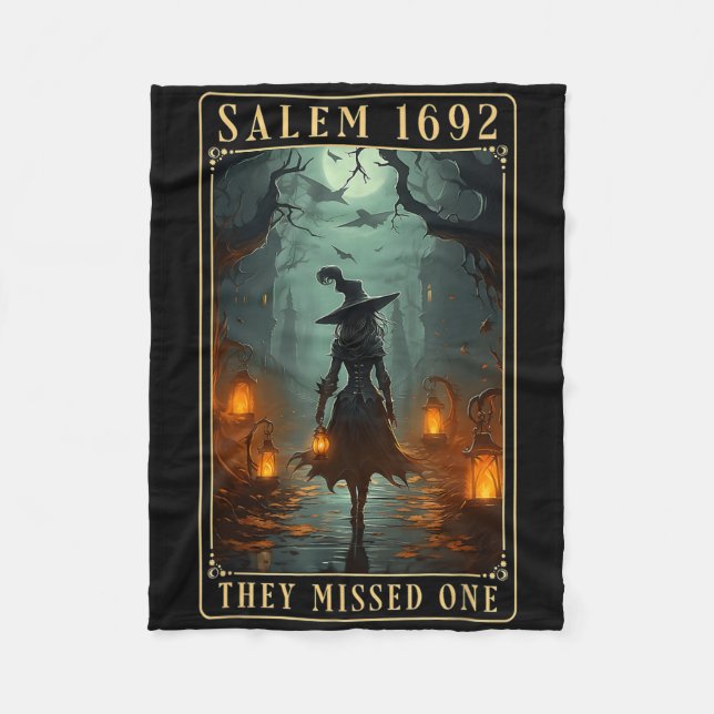 Couverture Polaire Salem 1692 Ils Ont Manqué Une Sorcière Halloween (Devant)
