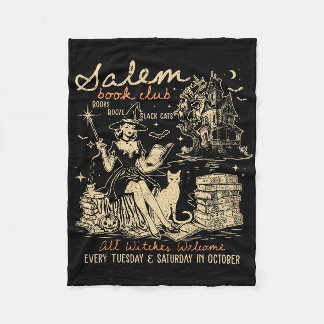 Couverture Polaire Salem Book Club Funny Bookish Halloween Rea Éffray (Devant)