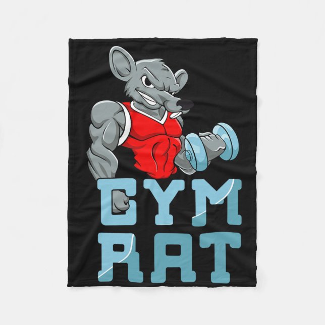 Couverture Polaire Salle De Sport Rat Fitness Bodybuilding Exercice M (Devant)