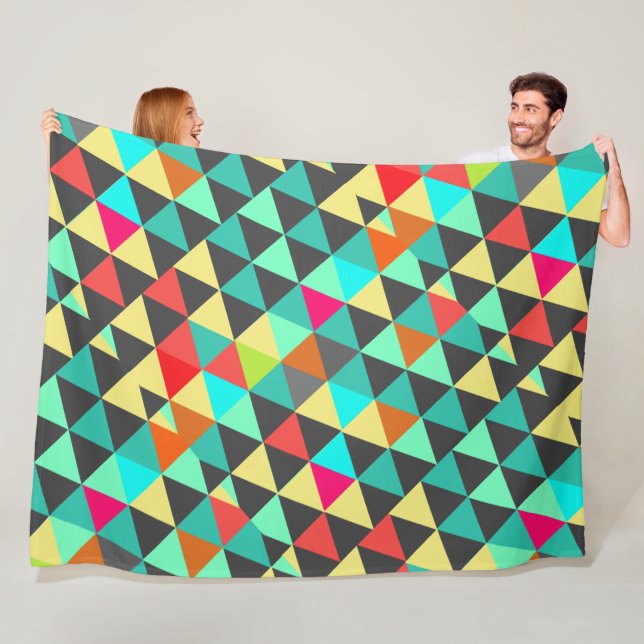 Couverture Polaire Salle Filles Abstrait moderne Triangle Motif (En situation)