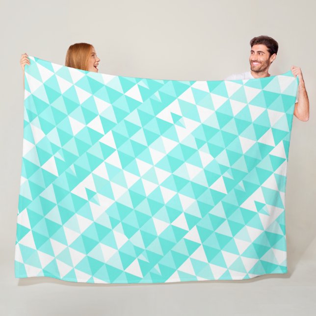 Couverture Polaire Salle Garçons Mint moderne Abstrait Triangle Motif (En situation)