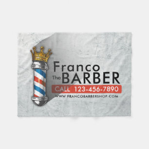 Couverture Polaire Salon de coiffure Barber Hair Shop King Crown Barb