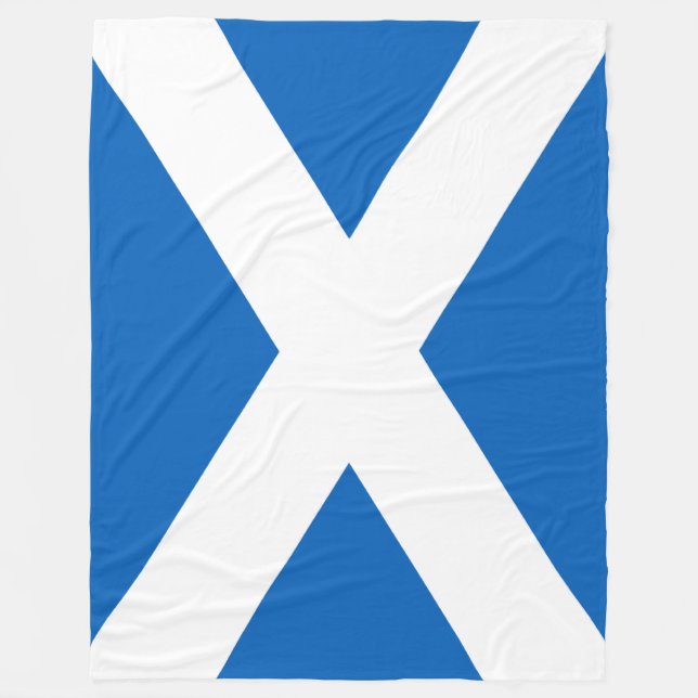 Couverture Polaire Saltire ~ Drapeau de l'Ecosse Fleece Blanket (Devant)