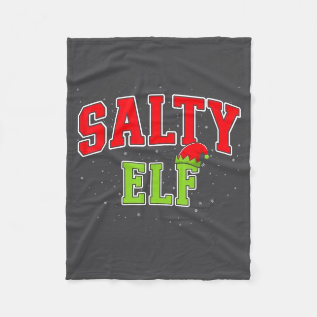 Couverture Polaire Salty Elf Christmas Family Matching Group Xmas  (Devant)