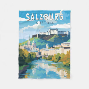 Couverture Polaire Salzbourg Autriche Travel Art Vintage