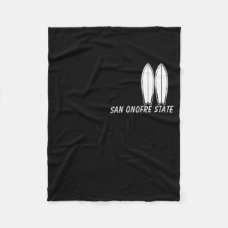 Couverture Polaire San Onofre State Beach, Surfing Souvenir, Surfer M