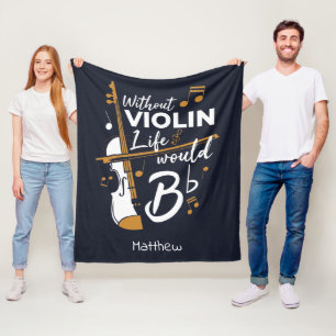 Couverture Polaire Sans Violon La Vie Serait Plat Mignonne Violoniste