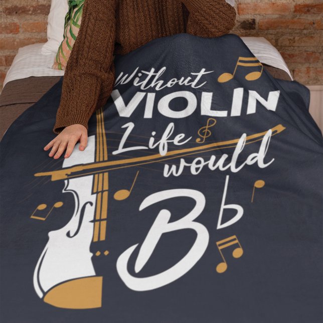 Couverture Polaire Sans Violon La Vie Serait Plat Musicien (Créateur téléchargé)