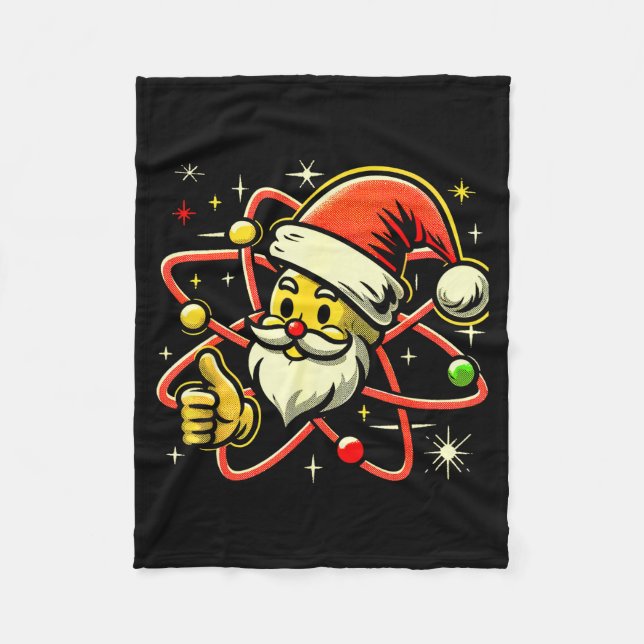 Couverture Polaire Santa Atom Christmas Thumbs Up Radiation Nuclear F (Devant)