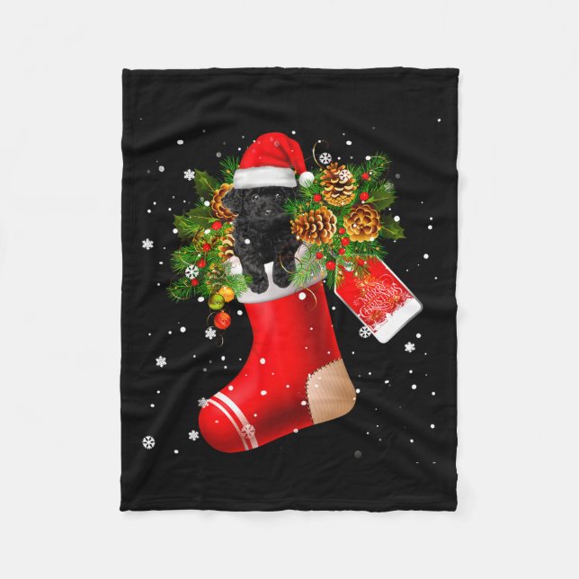 Couverture Polaire Santa Black Toy Odle In Christmas Sock Pajama  (Devant)