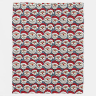 Couverture Polaire Santa Claus crochet motif