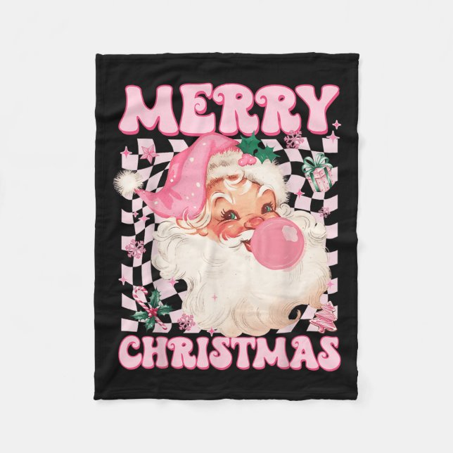 Couverture Polaire Santa Claus Nk Sungles Blowing Bubble Gum Christma (Devant)