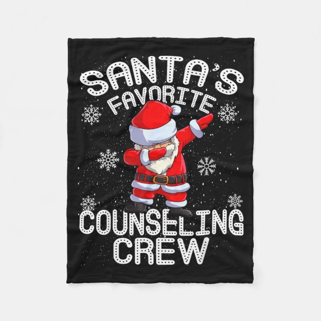 Couverture Polaire Santa's Favorite Counseling Crew Christmas  (Devant)