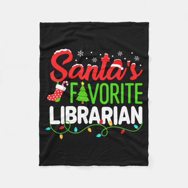 Couverture Polaire Santa's Favorite Librarian Christmas Library Book  (Devant)