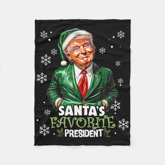 Couverture Polaire Santa's Favorite President Funny Trump Christmas X (Devant)