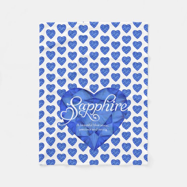 Couverture Polaire Sapphire nom signifiant aquarelle carotte de coeur (Devant)