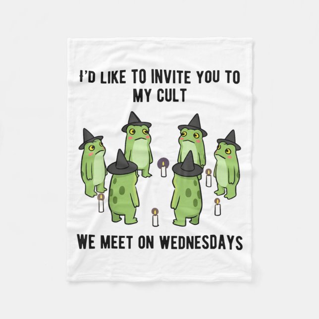 Couverture Polaire Sarcastic Frog Meme Funny Amphibian Cult Men And W (Devant)