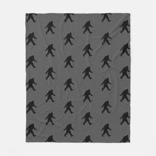 Couverture Polaire Sasquatch Motif des silhouettes de Bigfoot (Devant)