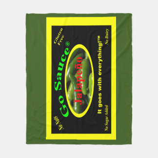 Couverture Polaire Sauce Blanket avec fond vert et jaune
